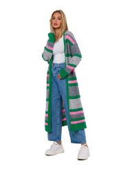 Made of emotion Kardigan w kolorze zielono-różowym rozmiar: onesize. Zielone kardigany damskie Made Of Emotion, bez wzorów. Za 205.45 zł.