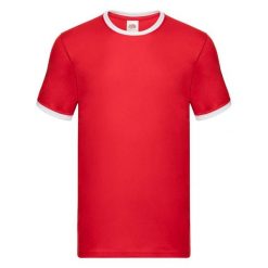 T-shirt Męski Ringer. Białe t-shirty męskie Fruit of the Loom, m, bez wzorów, bez kołnierzyka. Za 36.99 zł.