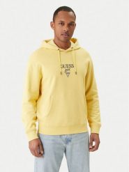 Guess Jeans Bluza M6RQ26 KCPR1 Żółty Regular Fit. Żółte bluzy bez kaptura męskie Guess Jeans, m, z bawełny. Za 379.99 zł.
