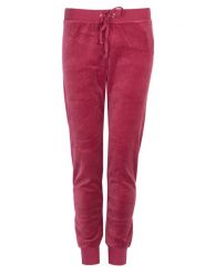 Juicy Couture Spodnie "Knit" | WTKB79609 | Kobieta | Bordowy. Czerwone spodnie materiałowe damskie Juicy Couture, bez wzorów, z bawełny. W wyprzedaży za 219.00 zł.