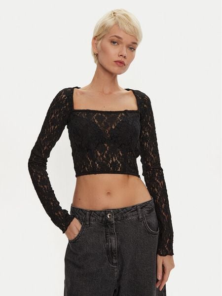 ROTATE Bluzka Amalina 113069100 Czarny Slim Fit. Czarne bluzki damskie ROTATE, bez wzorów, z bawełny, bez ramiączek. Za 359.99 zł.