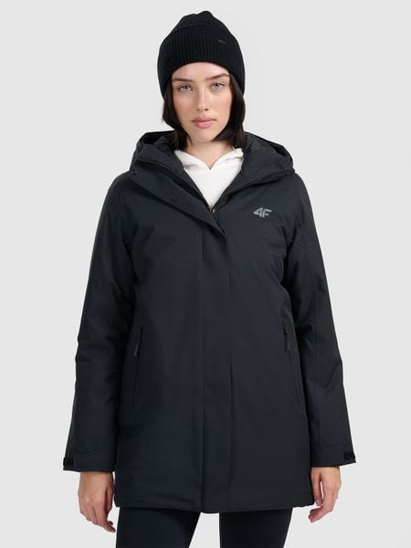 4F Parka zimowa membrana 8000 damska - czarna M. Czarne parki damskie 4f, na zimę, m, bez wzorów. W wyprzedaży za 299.99 zł.