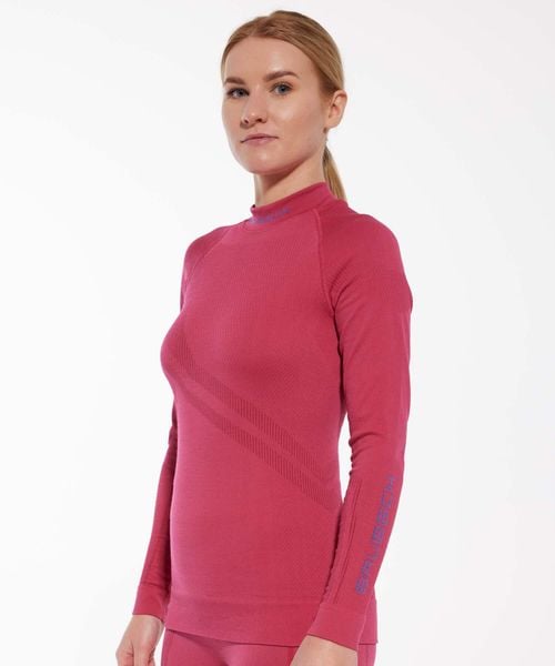 Bluza damska z wełną merino Brubeck THERMO WOOL by Pustelnik. Czerwone bluzy z kapturem damskie Brubeck, na zimę, xl, z dzianiny. Za 243.99 zł.