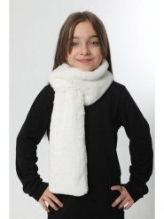 Lucky Bees Szal w kolorze białym - 106 x 15 cm rozmiar: onesize. Białe szaliki i kominy damskie Lucky Bees, bez wzorów, z futra. Za 91.56 zł.