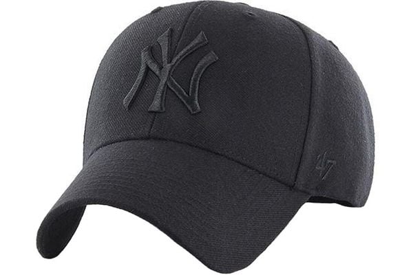 Czapka z daszkiem MVP Lifestyle New York Yankees Snapback. Czarne czapki męskie 47 Brand, bez wzorów, z materiału. Za 109.99 zł.