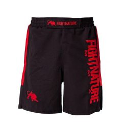 Szorty MMA Fightnature Cage. Czarne szorty męskie FIGHTNATURE, z materiału, bez kołnierzyka. Za 253.00 zł.