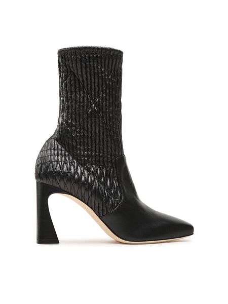 Alberta Ferretti Botki 22251A6102 8011 Czarny. Czarne botki damskie Alberta Ferretti, ze skóry, bez obcasa, na słupku, bez zapięcia. Za 3,139.00 zł.