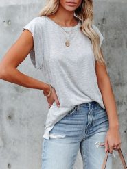 LA Angels Koszulka w kolorze szarym rozmiar: L. Szare bluzki damskie LA Angels, l, bez wzorów, bez kołnierzyka, bez ramiączek. Za 118.01 zł.