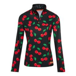 Bluza narciarska Damska Gareth & Lucas The One Hundred and Ten. Czarne bluzy bez kaptura damskie GARETH & LUCAS, z elastanu. Za 229.99 zł.