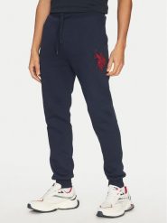 U.S. Polo Assn. Spodnie dresowe MUP2038 Granatowy Regular Fit. Niebieskie spodnie dresowe męskie U.S. Polo Assn., bez wzorów, z bawełny. Za 159.99 zł.