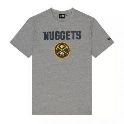 T-Shirt NBA Denver Nuggets New Era Team logo Gris. Szare t-shirty męskie New Era, xl, bez wzorów, z materiału, bez kołnierzyka. Za 174.00 zł.