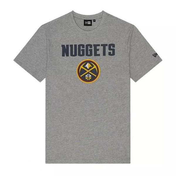 T-Shirt NBA Denver Nuggets New Era Team logo Gris. Szare t-shirty męskie New Era, xl, bez wzorów, z materiału, bez kołnierzyka. Za 126.50 zł.