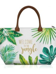 Ppd Shopper bag "Jungle" w kolorze zielono-białym - 55 x 38 x 16 cm rozmiar: onesize. Białe shopper bag damskie ppd, bez wzorów, z materiału, bez dodatków. Za 101.23 zł.