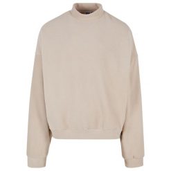 Męska Polarowa Bluza Oversize. Brązowe bluzy bez kaptura męskie Urban Classics, m, z polaru. Za 155.99 zł.
