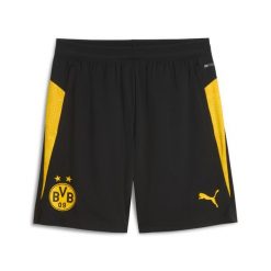 Męskie szorty treningowe Borussia Dortmund PUMA Black Faster Yellow. Czarne szorty męskie Puma, bez kołnierzyka. Za 199.00 zł.