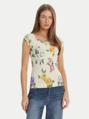 Luisa Spagnoli Bluzka Contigia 100301 Beżowy Slim Fit. Brązowe bluzki damskie Luisa Spagnoli, l, bez wzorów, z wiskozy, bez ramiączek. Za 855.99 zł.