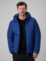 4F Kurtka z wypełnieniem syntetycznym męska - granatowa 3XL. Niebieskie kurtki męskie 4f, m, bez wzorów, z materiału, z kapturem. Za 299.99 zł.