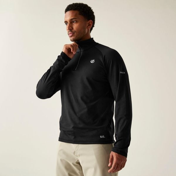 Bluza turystyczna męska Dare 2B Fuse Up II termoaktywna. Czarne bluzy bez kaptura męskie Dare 2b, m, z elastanu. Za 139.99 zł.