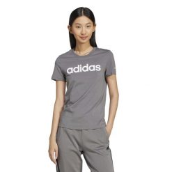 Koszulka damska ADIDAS Gym & Pilates. Szare bluzki damskie Adidas, m, bez wzorów, z bawełny, bez ramiączek. W wyprzedaży za 69.99 zł.