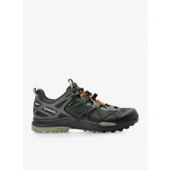 Buty turystyczne męskie AKU Rocket DFS GTX. Zielone buty trekkingowe męskie Aku, bez zapięcia, trekkingowe. Za 732.99 zł.