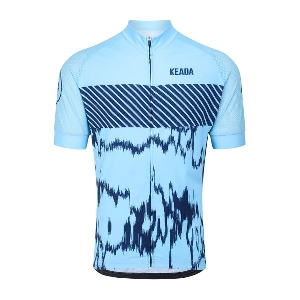 Męska koszulka rowerowa z krótkim rękawem – Signal Four. Niebieskie t-shirty sportowe męskie KEADA SPORTS, m, bez ramiączek, rowerowe. Za 332.00 zł.