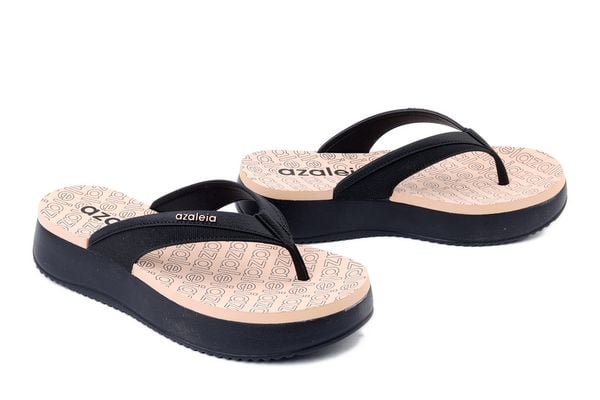 AZALEIA 19180 Maria BM637 black/beige, klapki japonki damskie. Czarne klapki damskie Azaleia, bez wzorów, bez obcasa. Za 147.92 zł.