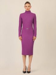 APART Sukienka dzianinowa w kolorze fioletowym rozmiar: 40. Różowe sukienki damskie Apart, bez wzorów, z dzianiny, bez kołnierzyka, bez ramiączek, midi. Za 223.46 zł.