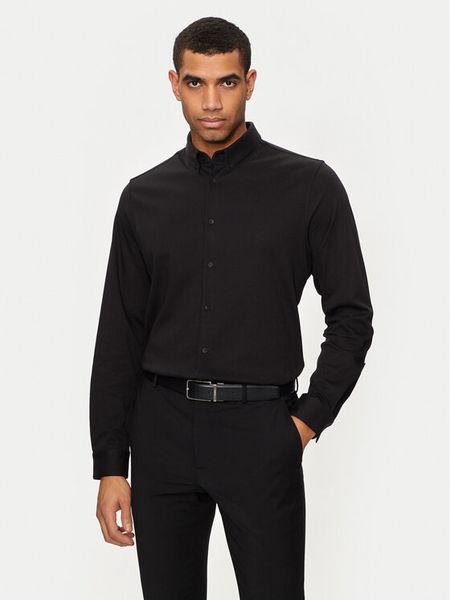 Calvin Klein Koszula K10K113339 Czarny Regular Fit. Czarne koszule męskie CALVIN KLEIN, m, bez wzorów, z bawełny, bez kołnierzyka, bez ramiączek. Za 279.99 zł.