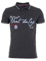 Peak Mountain Koszulka polo w kolorze antracytowym rozmiar: M. Czarne koszulki polo męskie Peak Mountain, m, z aplikacjami, z bawełny, bez ramiączek. Za 100.99 zł.