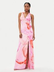 Fracomina Sukienka letnia FQ24SD3013W470N4 Różowy Slim Fit. Czerwone sukienki damskie Fracomina, na lato, s, bez wzorów, z syntetyku, bez kołnierzyka, bez ramiączek. Za 769.99 zł.