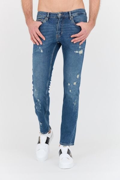 JUST CAVALLI Niebieskie męskie jeansy Slim, Rozmiar 33. Niebieskie jeansy męskie Just Cavalli. W wyprzedaży za 570.99 zł.