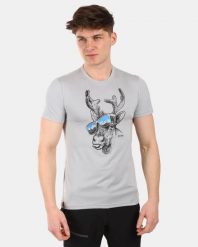 Męska koszulka techniczna Kilpi LISMAIN-M. Szare t-shirty sportowe męskie Kilpi, m, z materiału, bez ramiączek. Za 153.53 zł.