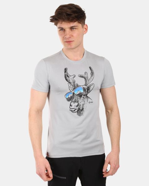 Męska koszulka techniczna Kilpi LISMAIN-M. Szare t-shirty sportowe męskie Kilpi, m, z materiału, bez ramiączek. Za 153.53 zł.