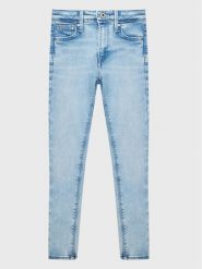 Pepe Jeans Jeansy Pixlette High PG201542PE2 Błękitny Skinny Fit. Niebieskie spodnie dziewczęce Pepe Jeans, z bawełny. Za 279.99 zł.