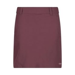 Damskie spódnico-spodenki 2 w 1 CMP. Czerwone szorty damskie CMP, bez wzorów, z materiału. Za 274.50 zł.