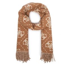 Szalik Guess. Brązowe szaliki i kominy damskie Guess, z aplikacjami. Za 234.99 zł.