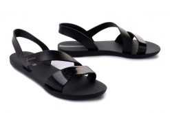 IPANEMA VIBE Sandal Fem 82429 black/glitter black, sandały damskie. Czarne sandały damskie Ipanema, bez wzorów, bez obcasa. Za 83.94 zł.