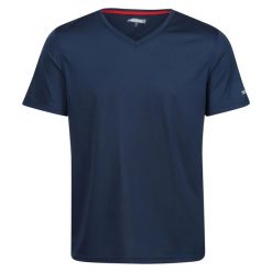 Koszulka z dekoltem w serek Regatta Fingal. Czarne t-shirty sportowe męskie Regatta, m, z materiału, bez ramiączek, na fitness i siłownię. Za 79.80 zł.
