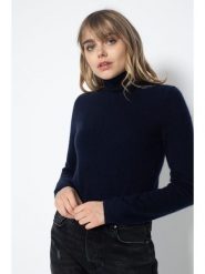 Perfect Cashmere Kaszmirowy golf "Ashley" w kolorze granatowym rozmiar: XL. Niebieskie golfy damskie Perfect Cashmere, xl, bez wzorów, z kaszmiru, bez ramiączek. Za 347.99 zł.