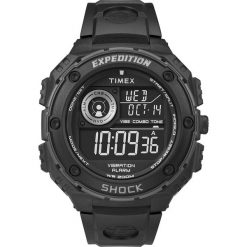 Timex - Zegarek T49983. Czarne, cyfrowe zegarki męskie Timex, szklane. W wyprzedaży za 299.90 zł.