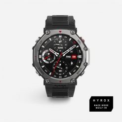 Zegarek smartwatch Amazfit T-Rex 3 Black HYROX. Czarne zegarki damskie AMAZFIT, szklane. Za 989.99 zł.