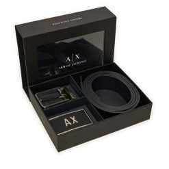 Pasek Męski Armani Exchange. Czarne paski męskie Armani Exchange, bez wzorów. Za 389.99 zł.