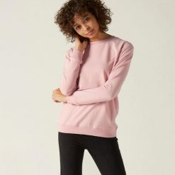 Bluza damska Nyamba Gym & Pilates 100. Czerwone bluzy bez kaptura damskie DOMYOS, s, z bawełny. W wyprzedaży za 39.99 zł.