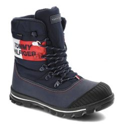 Granatowe Śniegowce Tommy Hilfiger Ocieplane Buty Damskie. Niebieskie śniegowce damskie Tommy Hilfiger, z materiału. Za 429.00 zł.