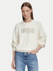 Guess Sweter W6YR30 Z0978 Kremowy Regular Fit. Białe swetry klasyczne damskie Guess, xl, z wiskozy, bez kołnierzyka. Za 434.99 zł.