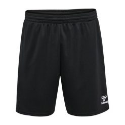 Spodenki hmlESSENTIAL TRAINING SHORTS. Czarne spodenki sportowe damskie HUMMEL, bez wzorów, z materiału, sportowe. Za 139.00 zł.