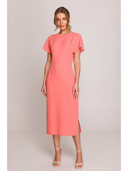 Stylove Sukienka w kolorze pomarańczowym rozmiar: XL. Pomarańczowe sukienki damskie Stylove, xl, bez wzorów, bez kołnierzyka, bez ramiączek, maxi. Za 231.68 zł.