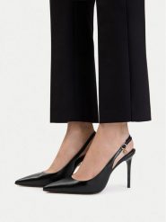 Nine West Szpilki CEO-TS6379-02 Czarny. Czarne szpilki Nine West, bez wzorów, ze skóry, bez obcasa. Za 229.99 zł.