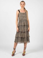 Pinko Sukienka "Preferire" | 1N13D2 Y89X | Preferire | Kobieta | Czarny, Biały, Beżowy. Białe sukienki damskie Pinko, bez wzorów, z tkaniny, bez kołnierzyka, bez ramiączek, midi, dopasowane. W wyprzedaży za 389.00 zł.