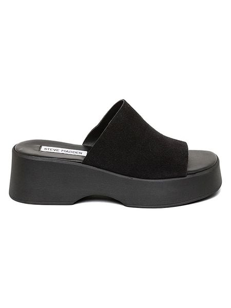 Steve Madden Klapki w kolorze czarnym rozmiar: 36. Czarne klapki damskie Steve Madden, bez wzorów, bez obcasa, na platformie. Za 179.95 zł.